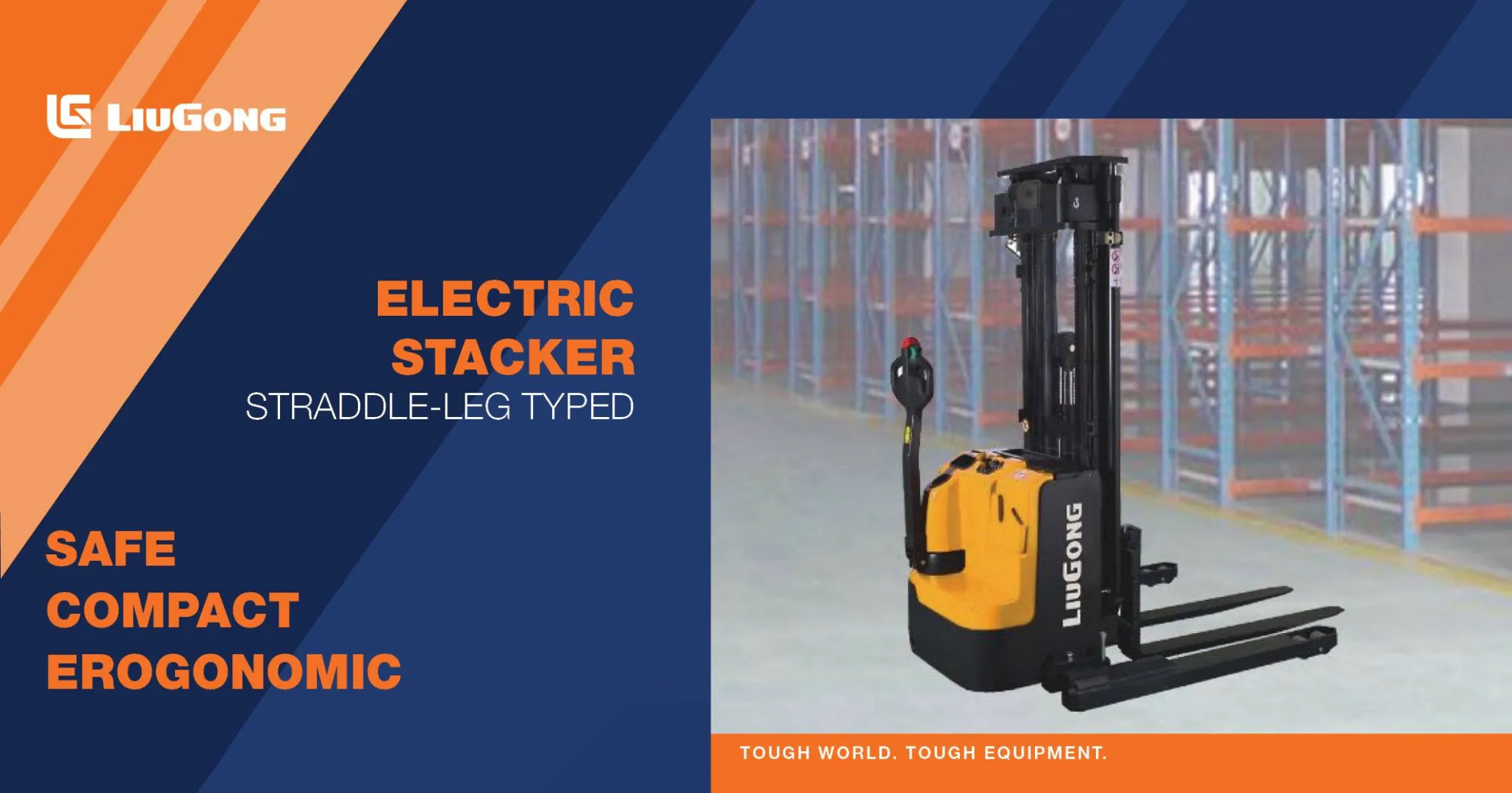 LiuGong Straddle-leg Typed Electric Stacker | CES Forklift