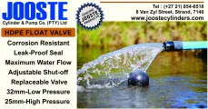 HDPE Float valve | Jooste Cylinder & Pump Co. (PTY) Ltd