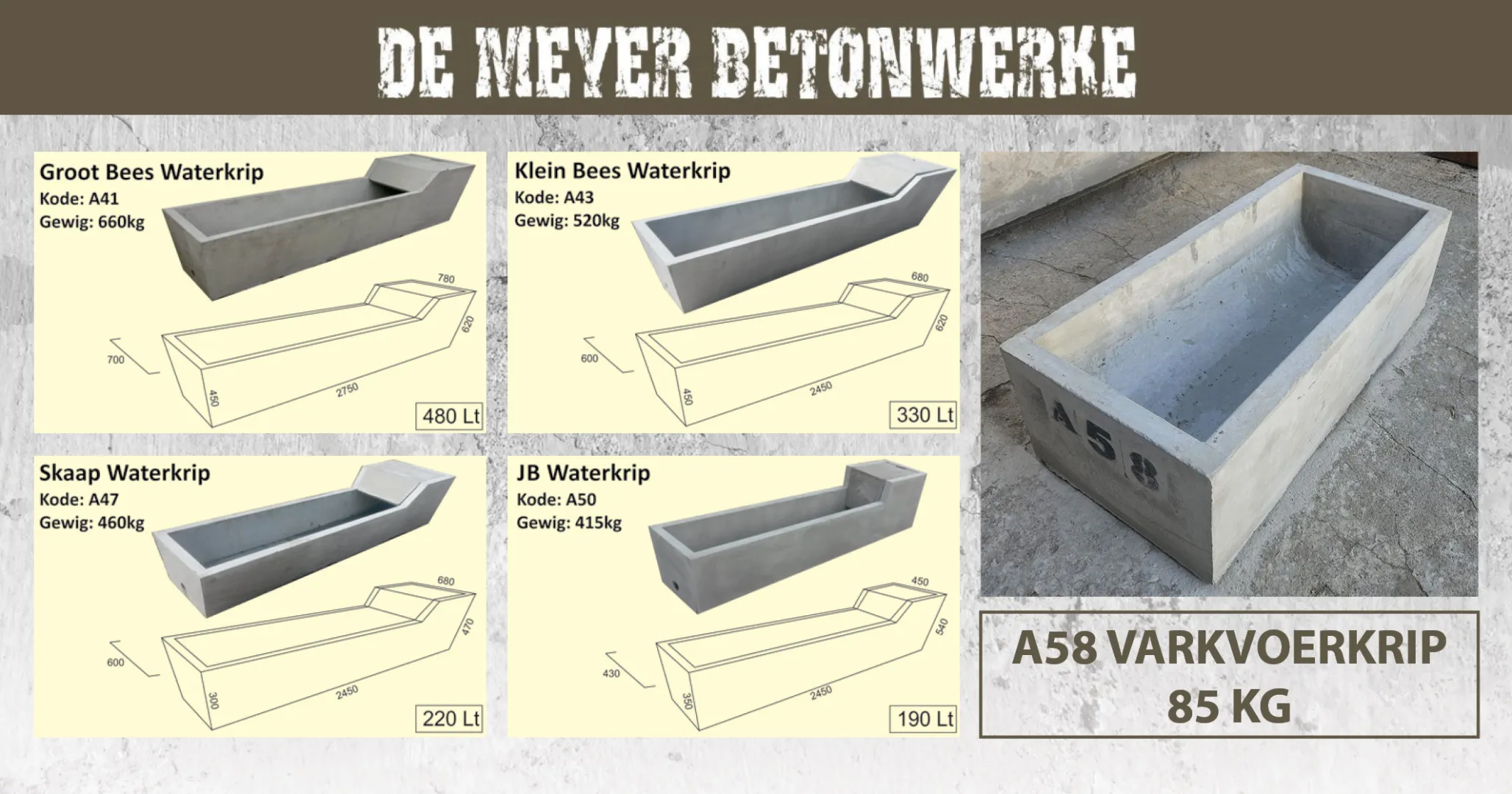 Beton produkte | De Meyer Betonwerke