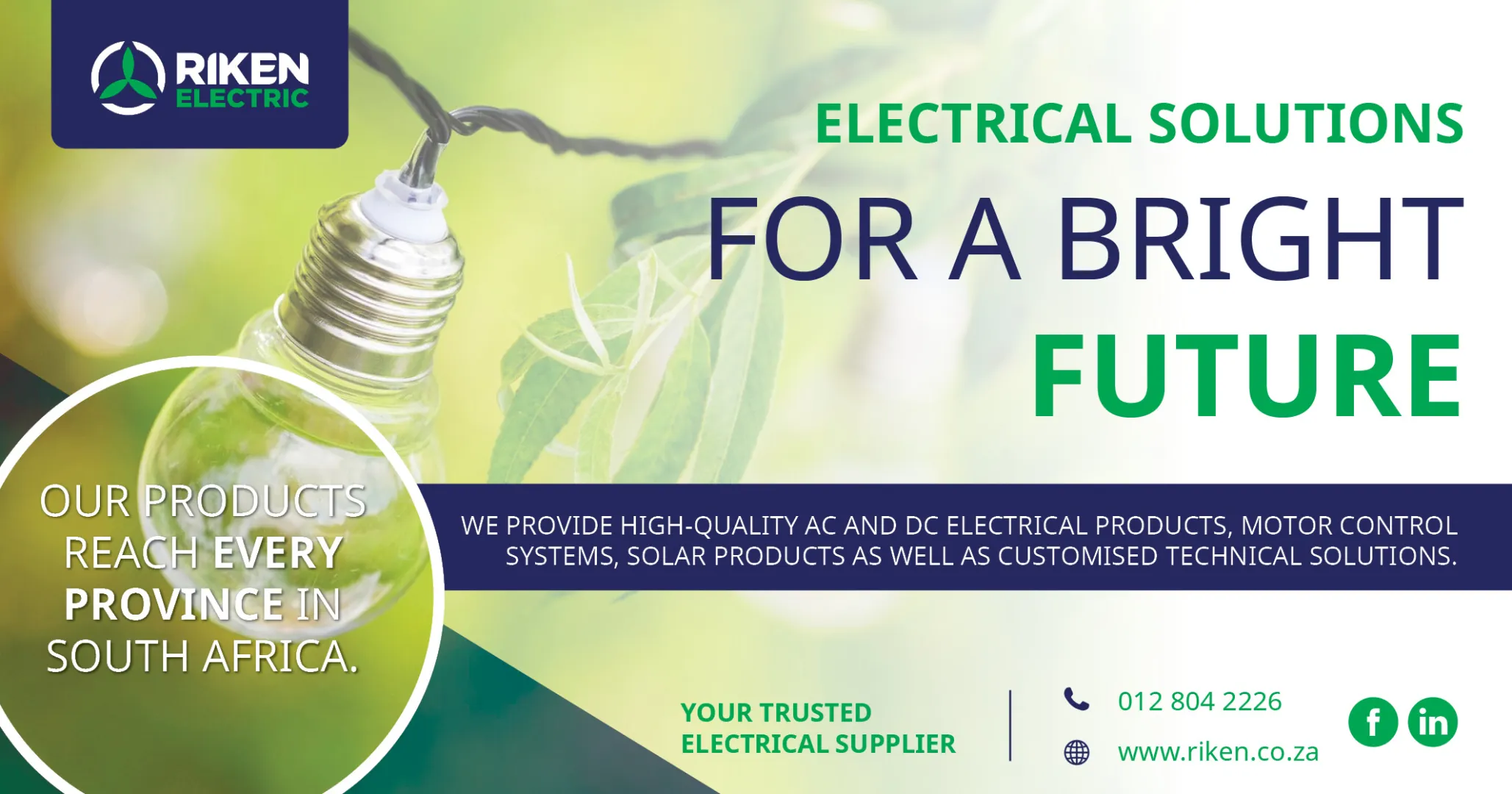 Electrical Solutions for a bright future! | Riken Electric