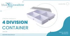 4 Division container  & lid | Camping products | Blue Swallow