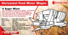 Horizontal feed mixer wagon | 4-Auger mixer | Drotsky
