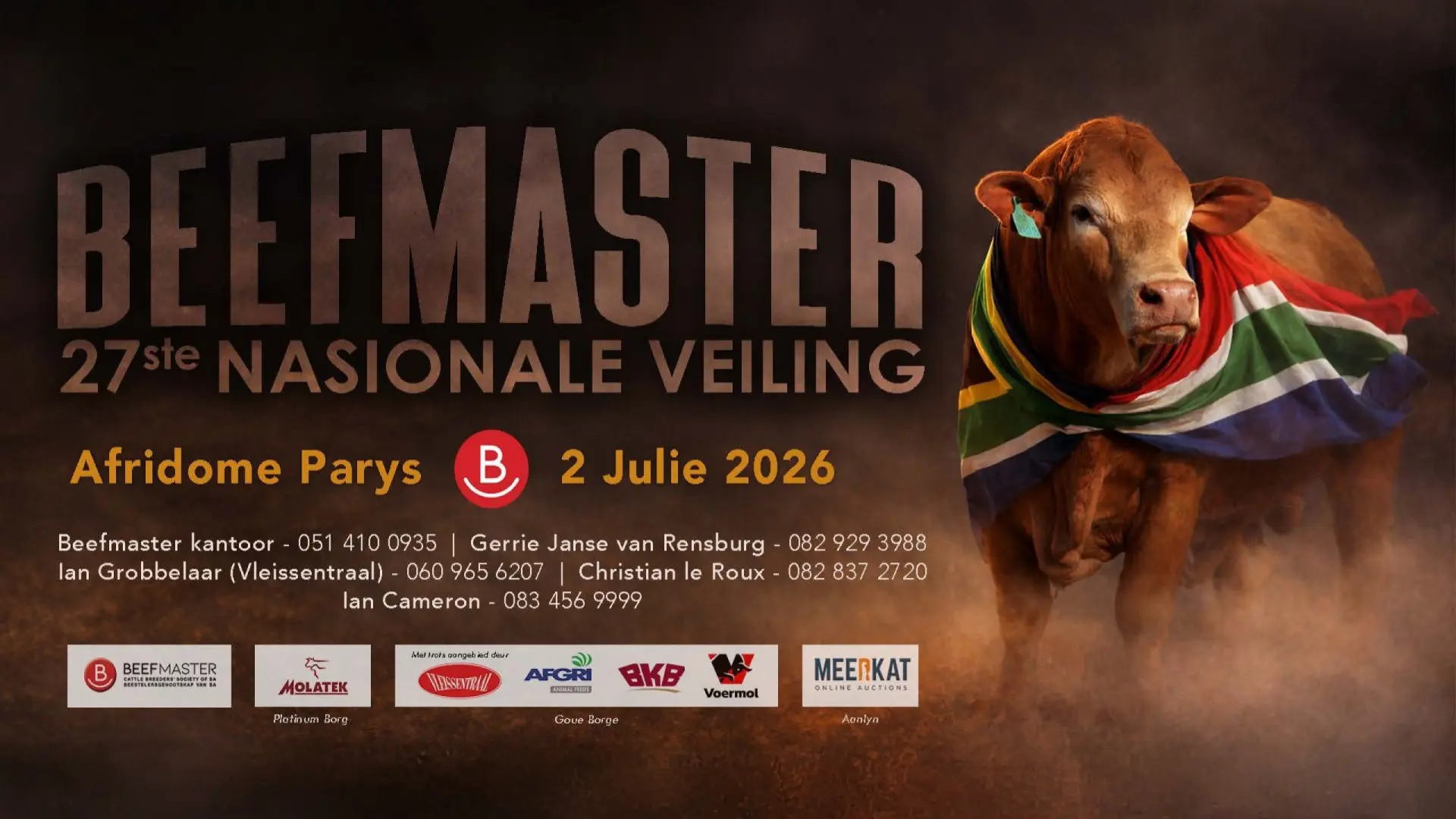 Beefmaster 27ste Nasionale Veiling | 2 Julie 2026 | Afridome, Parys