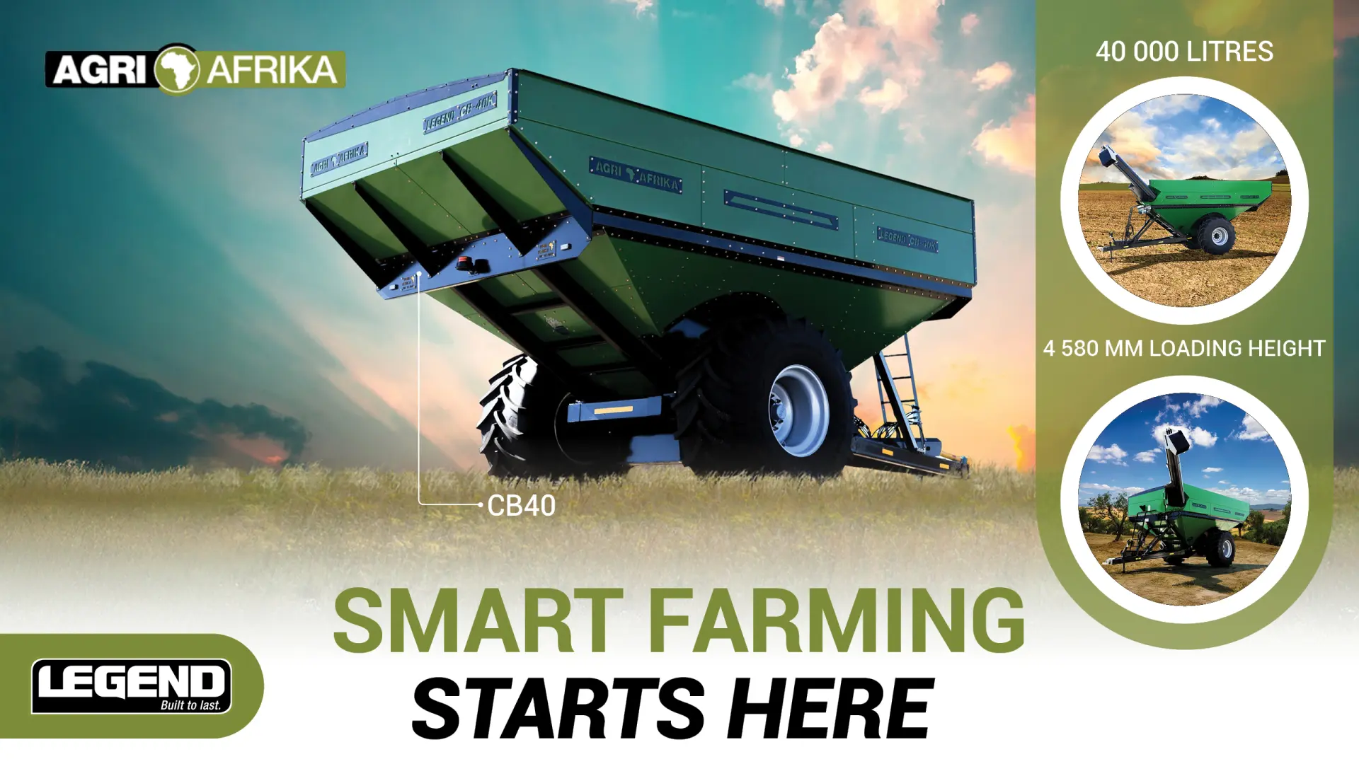 Smart Farming Starts Here | Legend CB40 Chaser Bin | Agri Afrika 
