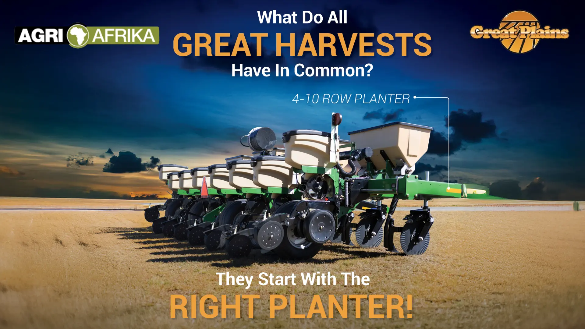 The Right Planter for Great Harvests | Great Plains | Agri Afrika