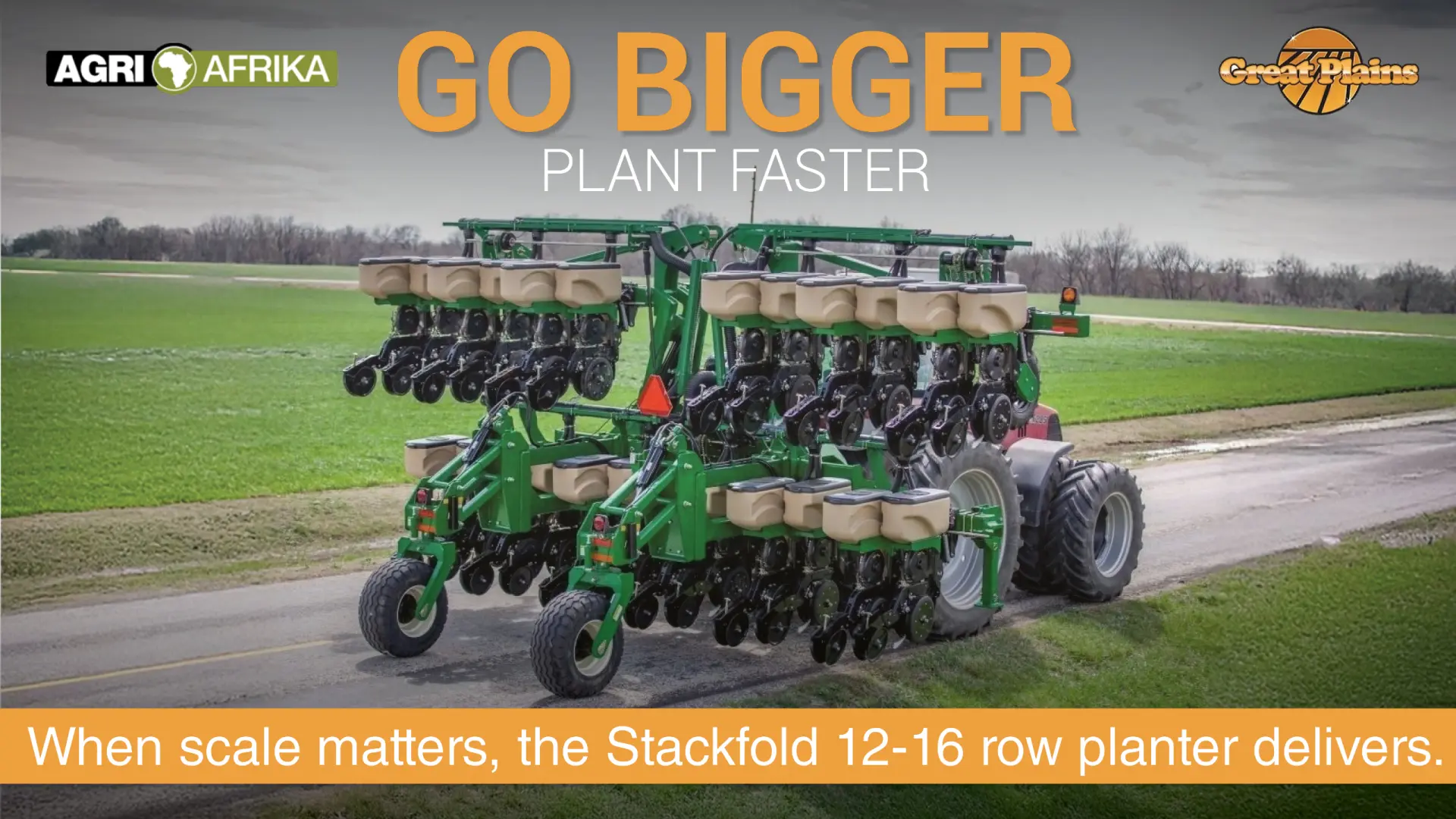 Go Bigger Plant Faster | 12-16 Row Stack-Fold Planter | Agri Afrika 