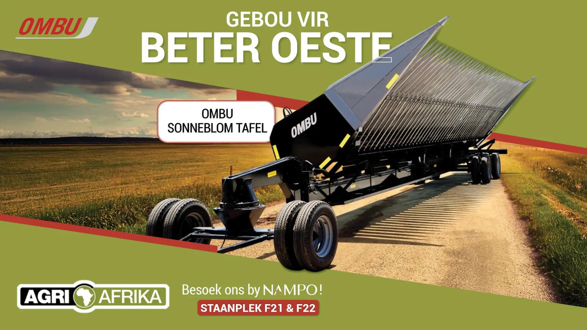 Gebou vir Beter Oeste | Ombu Sonneblom Tafel | Besoek ons by NAMPO! | Agri Afrika 