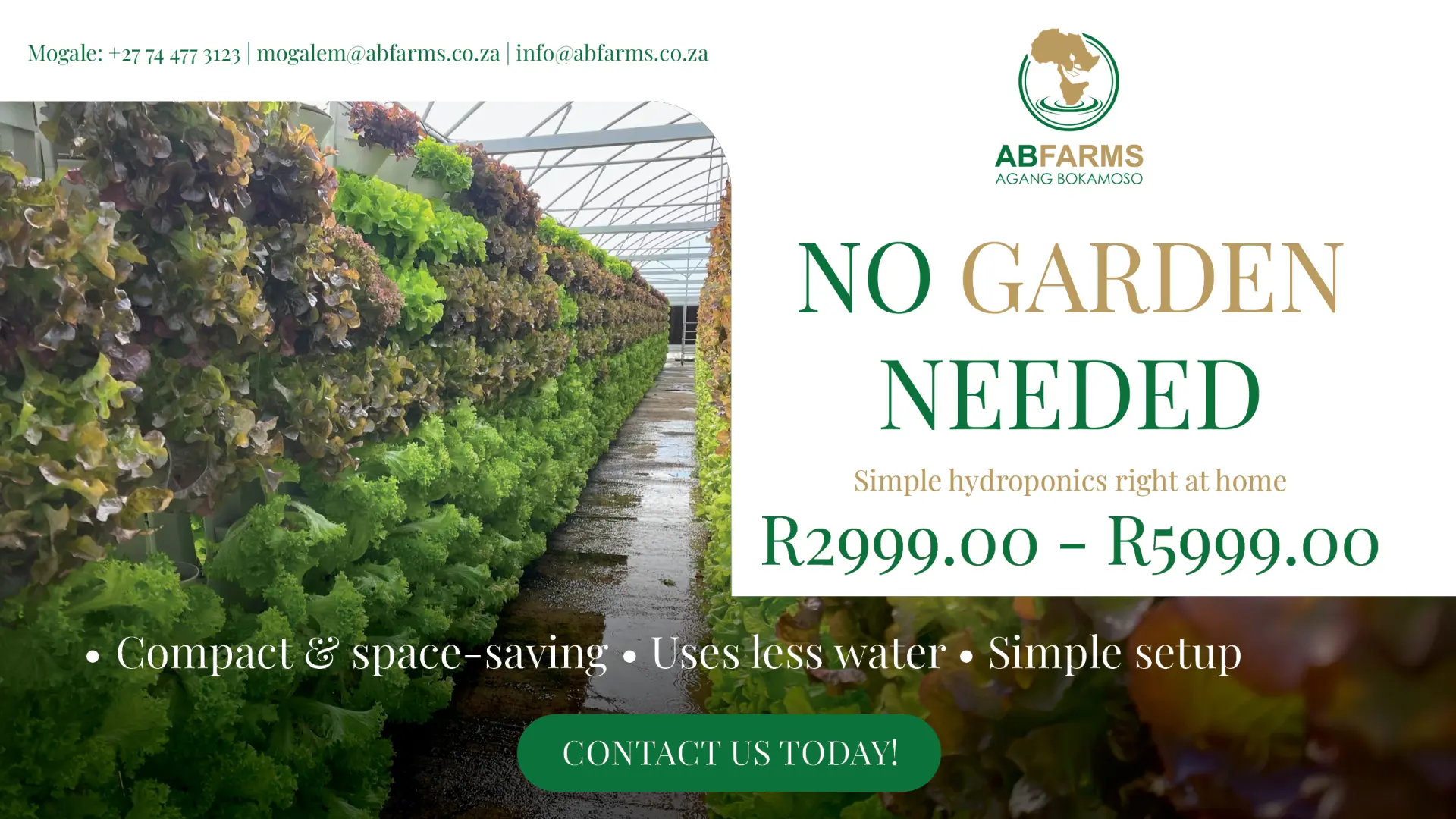 No garden needed: Simple &amp; compact home hydroponics by AB Farms