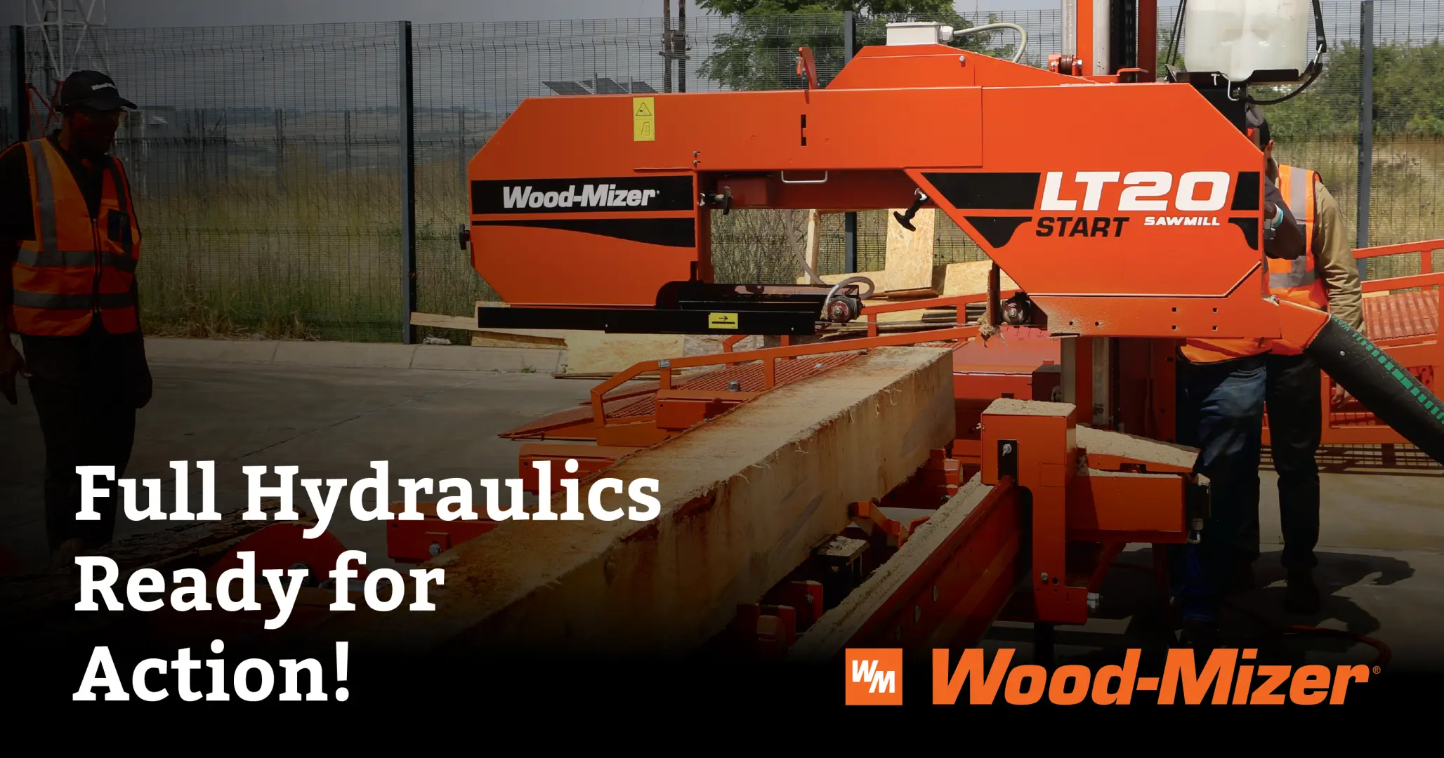 Heavy-Duty Hydraulic Log Loading Arms | LT20 Start | Wood-Mizer