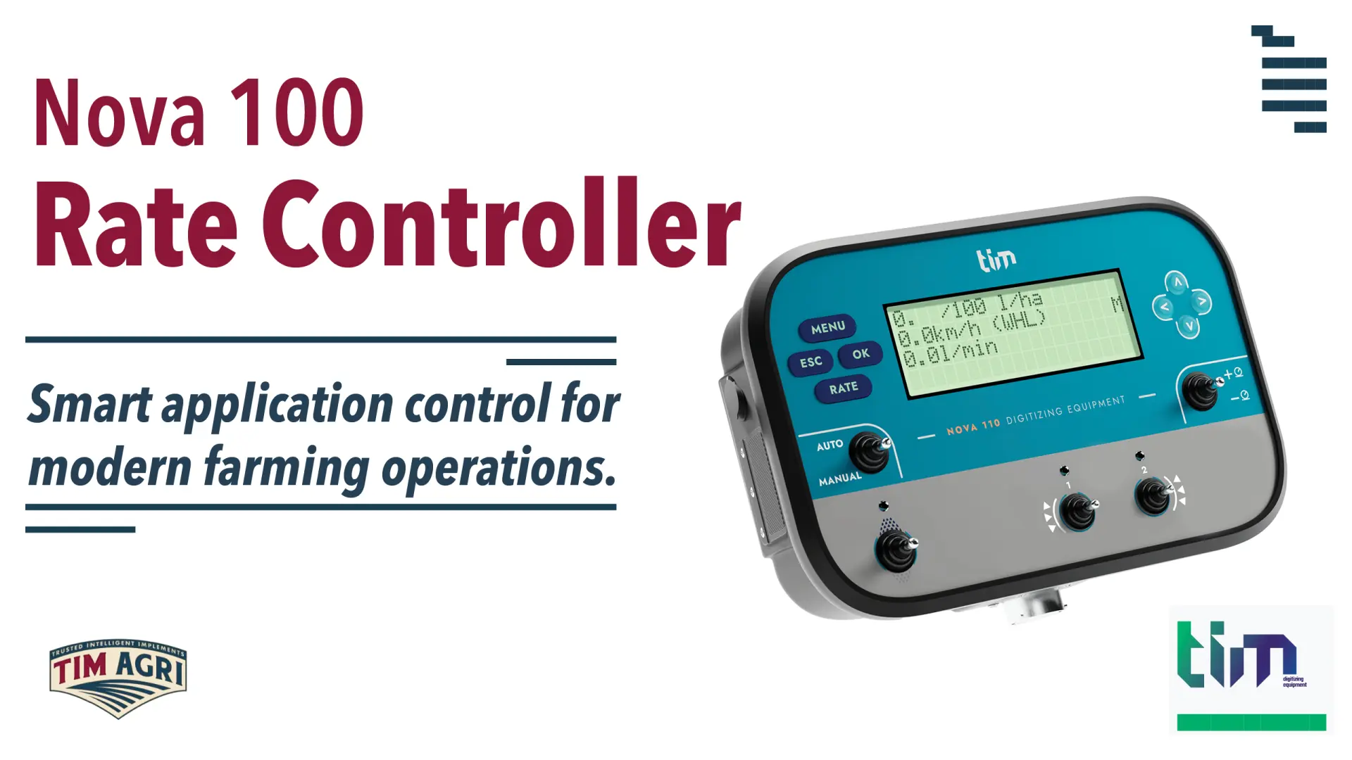 Nova 100 Rate Controller | Smart application control for modern farming operations | TIMAGRI