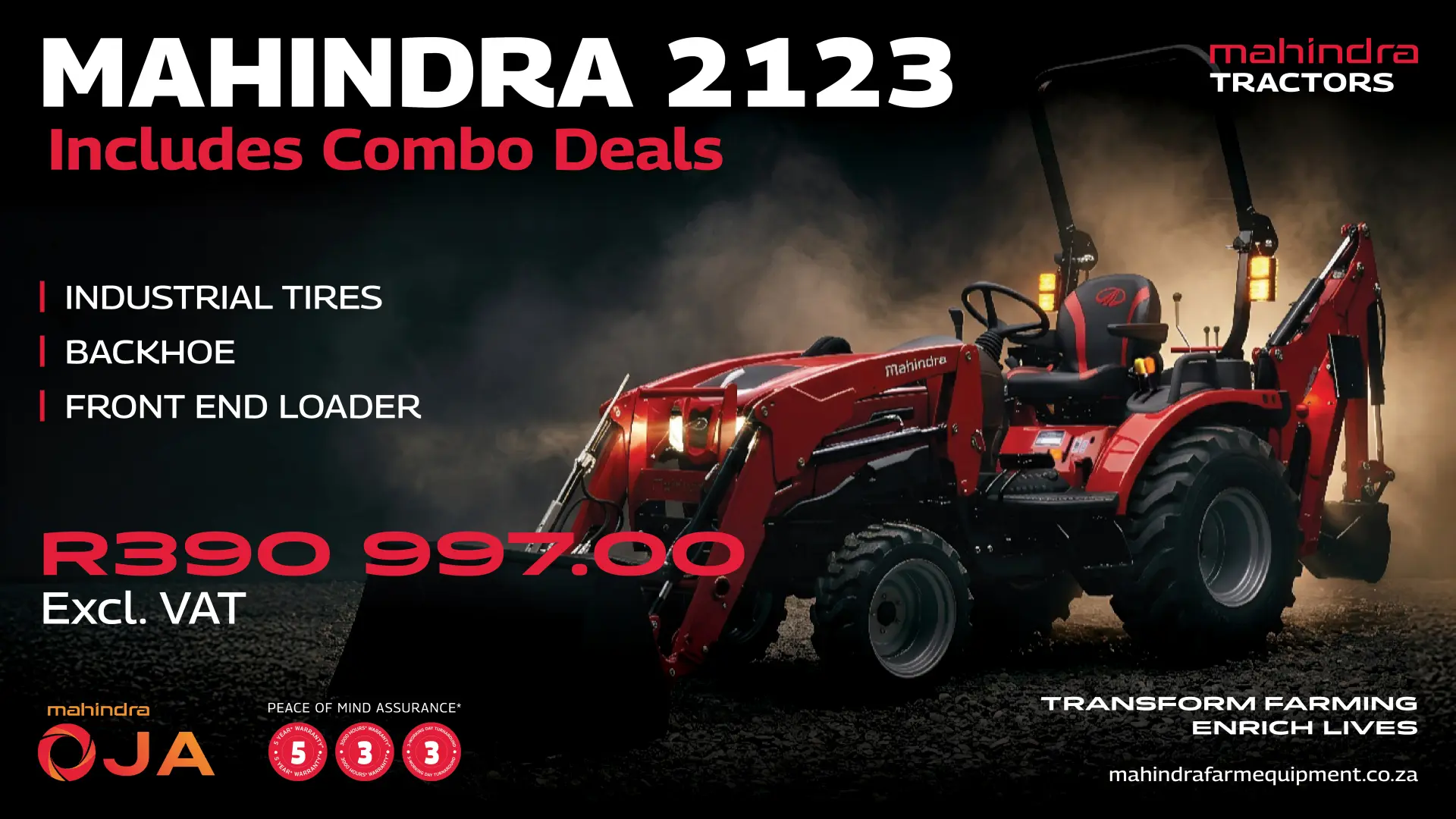 Mahindra Tractors OJA 2123 combo deals