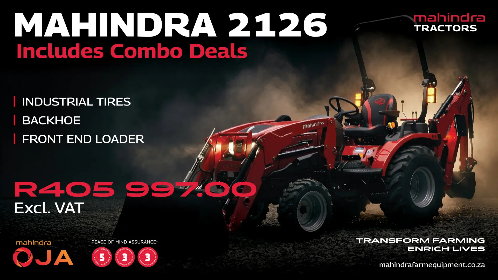 Mahindra Tractors OJA 2126 combo deals