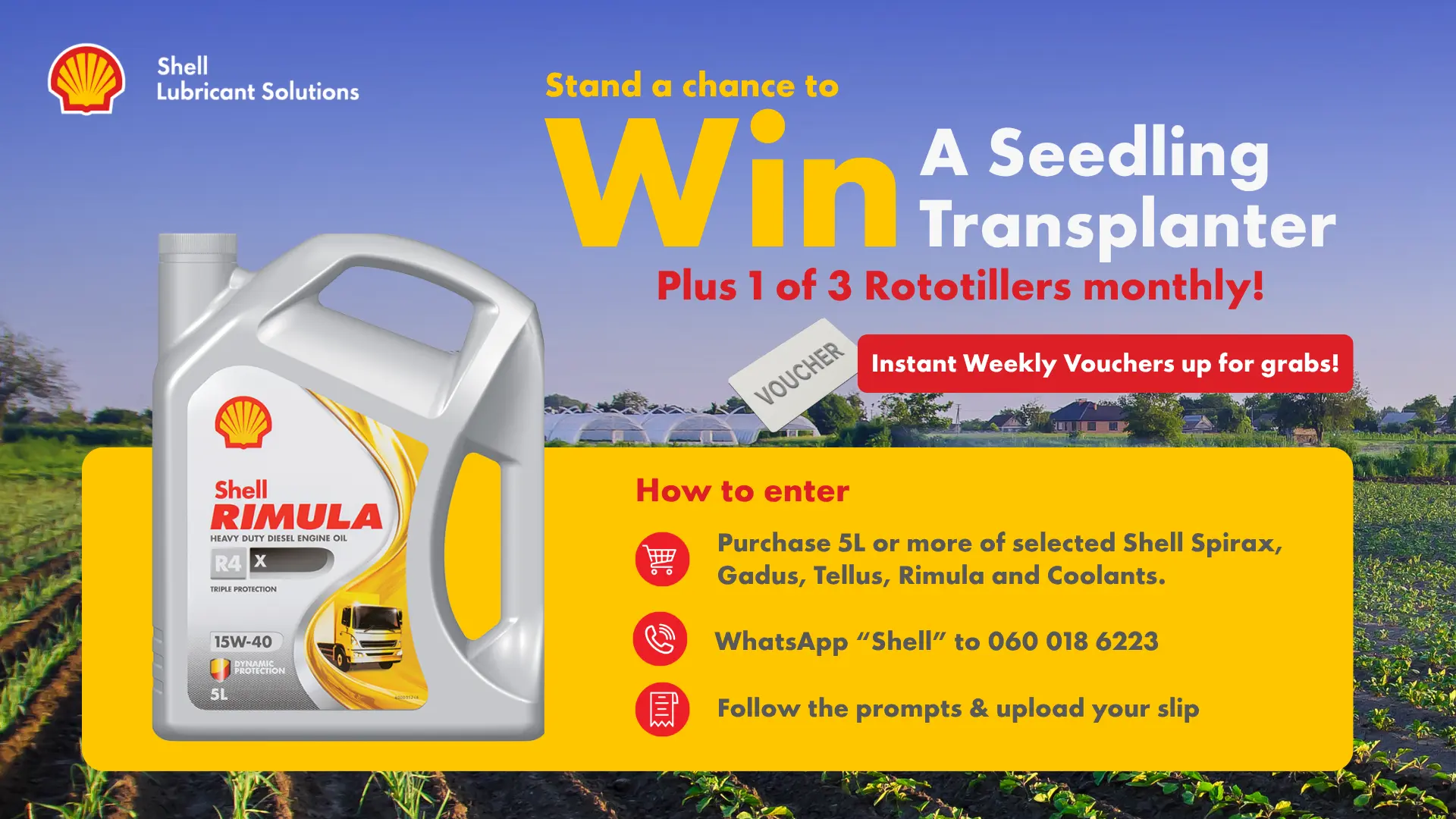 Purchase Rimula heavy duty engine oil and enter to win big | Shell Lubricant Solutions