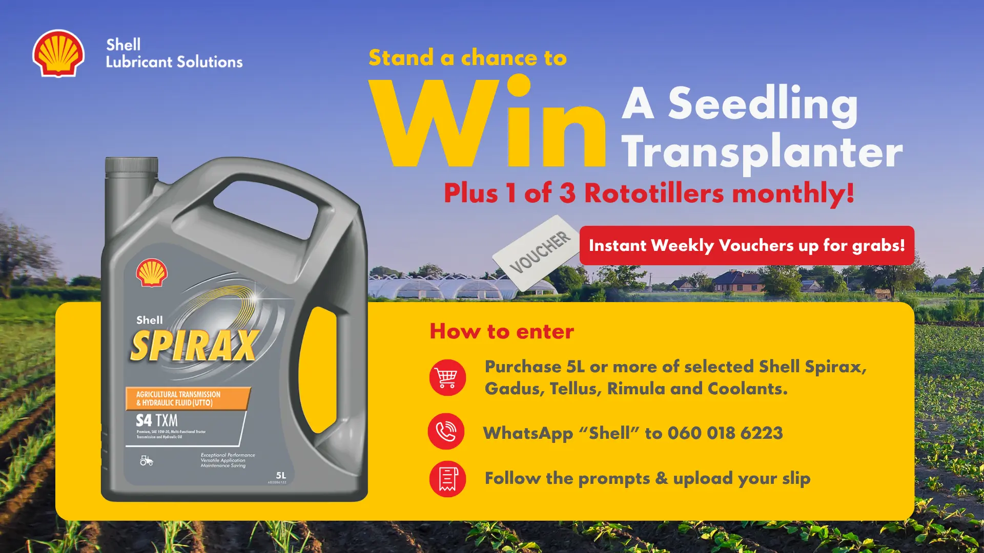 Purchase Shell Spirax and enter to win weekly vouchers | Shell Lubricant Solutions