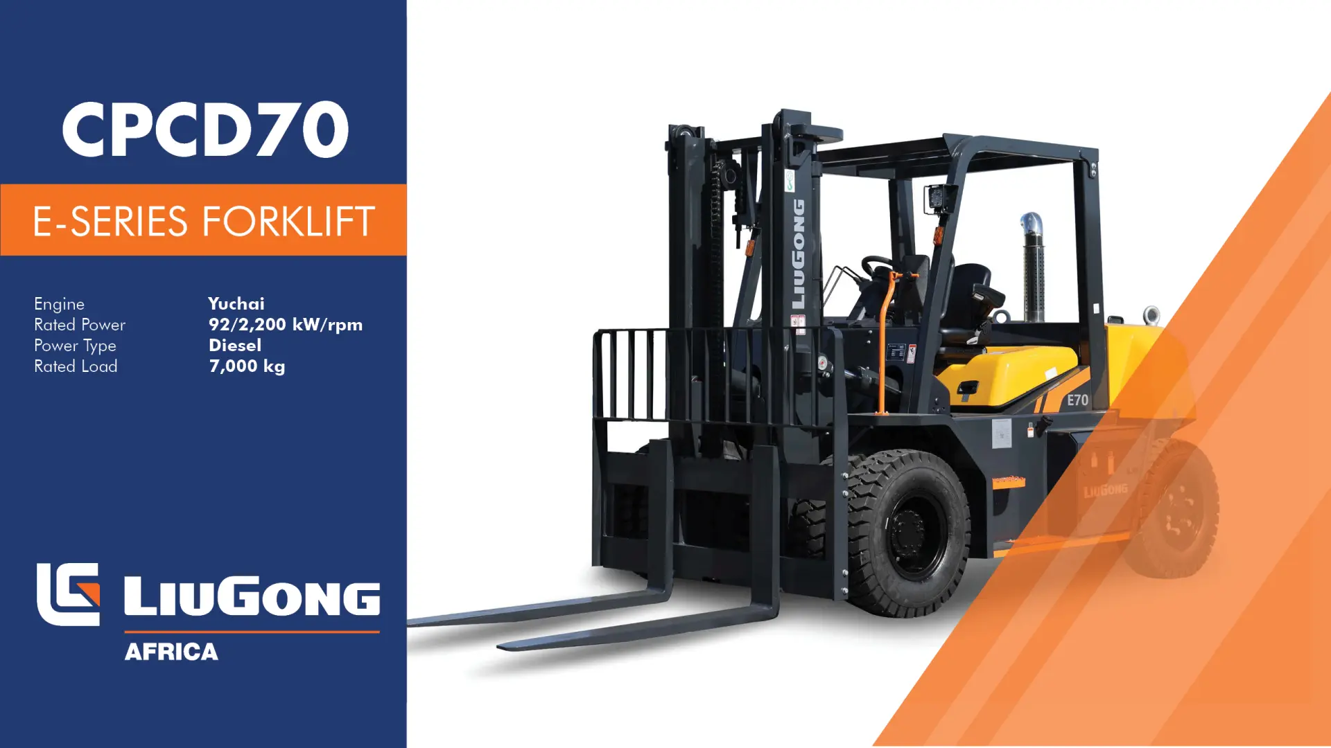 CPCD70 E-Series forklift | LiuGong