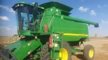 John Deere 9650cts met John Deere 625R tafel | MK Landbou Dienste