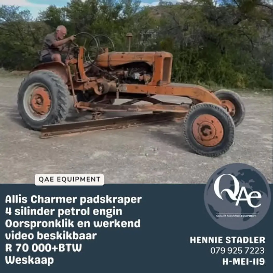 Allis Charmer Padskraper Video Beskikbaar |  QAC Equipment