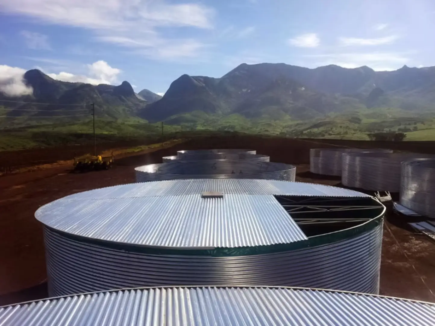 14m x 2.3m Zink Roof for Reservoir | RSA Grain Storage Solutions