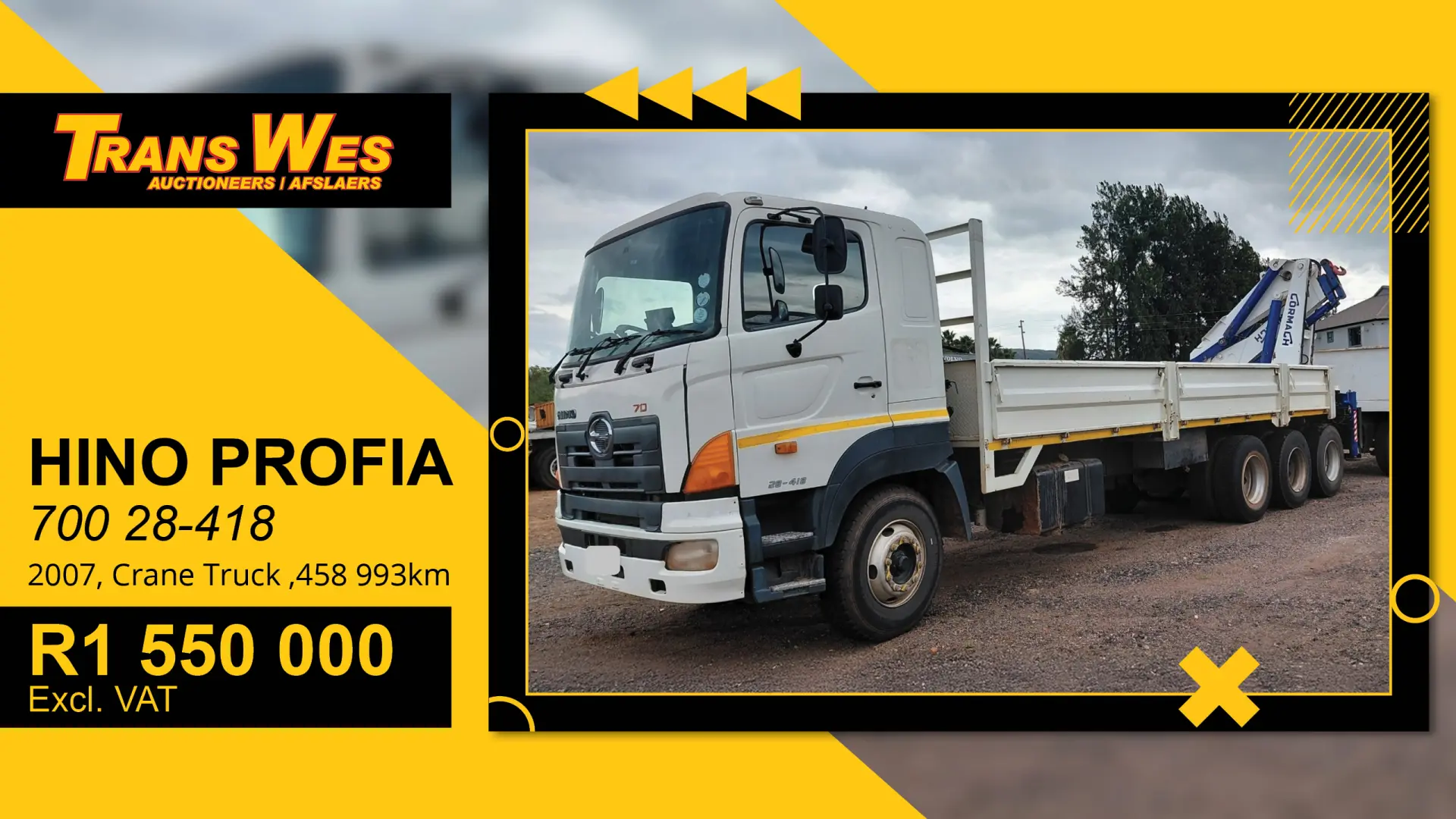 HINO PROFIA (2007) Truck For Sale In Pretoria | Trans Wes Auctioneers