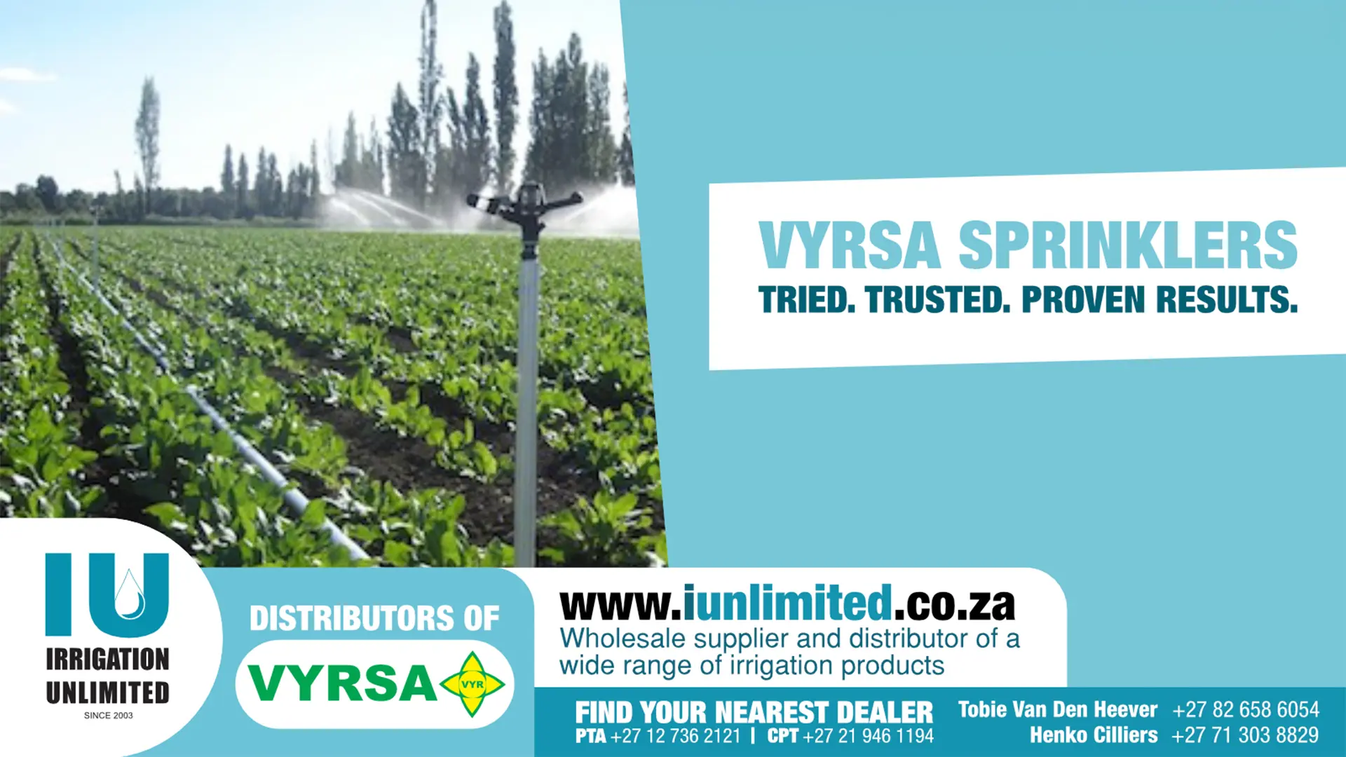 VYRSA Sprinklers Tried Trusted &amp; Proven Results | Irrigation Unlimited