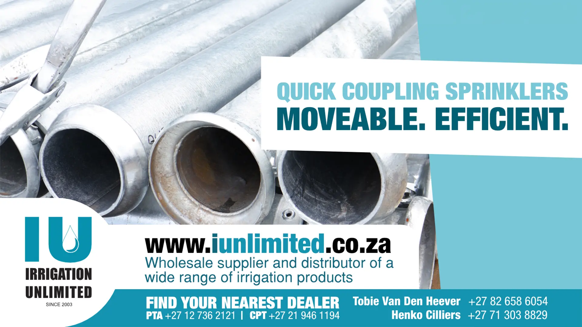 Quick Coupling Sprinklers Moveable Efficient Galvanised Systems | Irrigation Unlimited