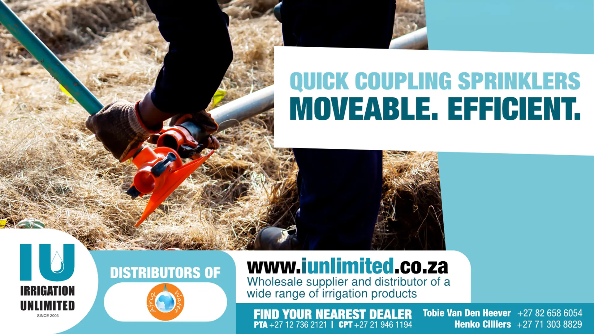 Quick Coupling Sprinklers Moveable Efficient HDPE Systems | Irrigation Unlimited