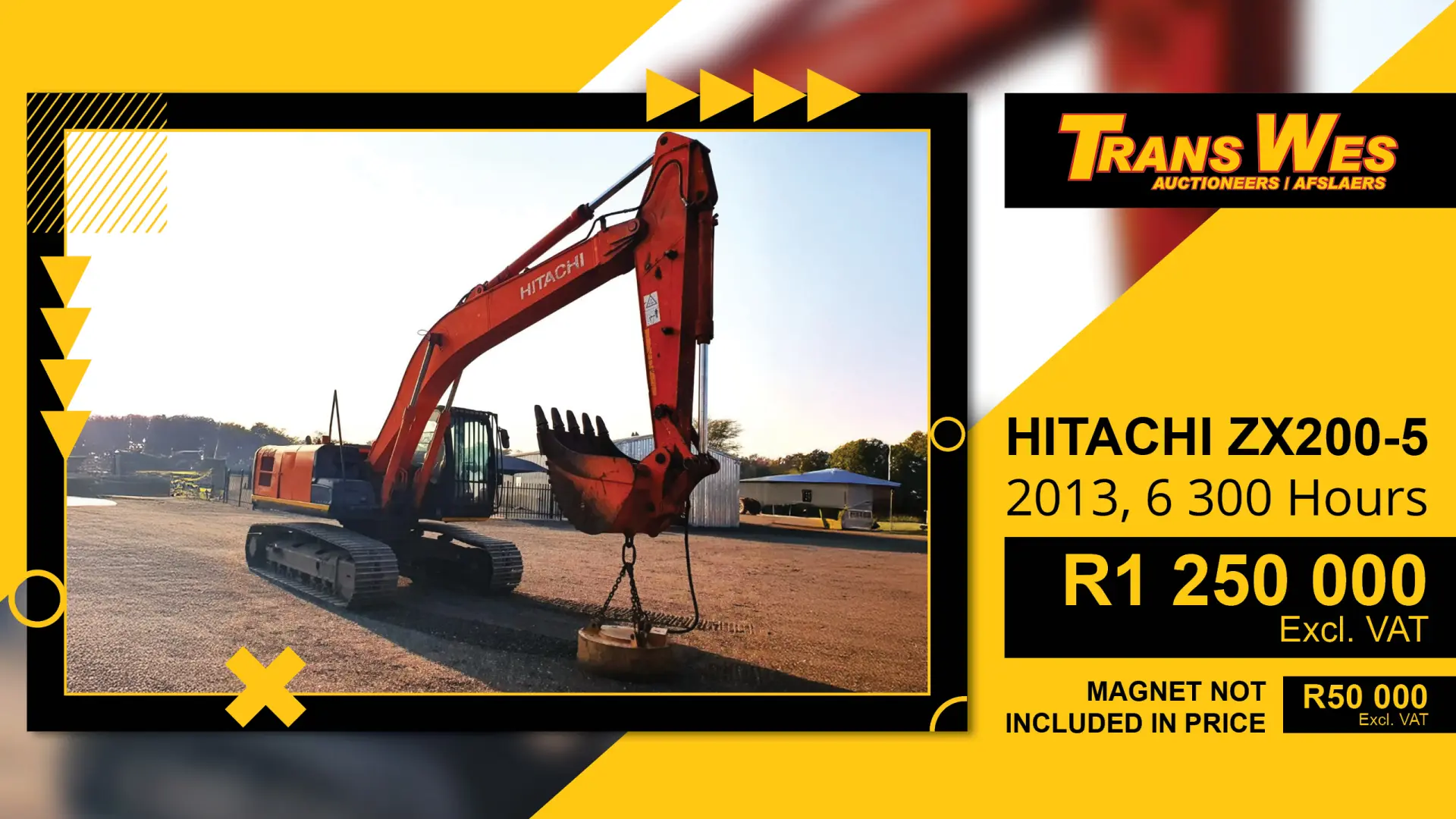 HITACHI ZX200-5 (2013) Excavator For Sale In Pretoria | Trans Wes Auctioneers