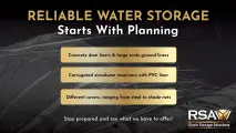 Reliable water storage | Water reservoirs & dam liners | RSA Grain Storage Solutions