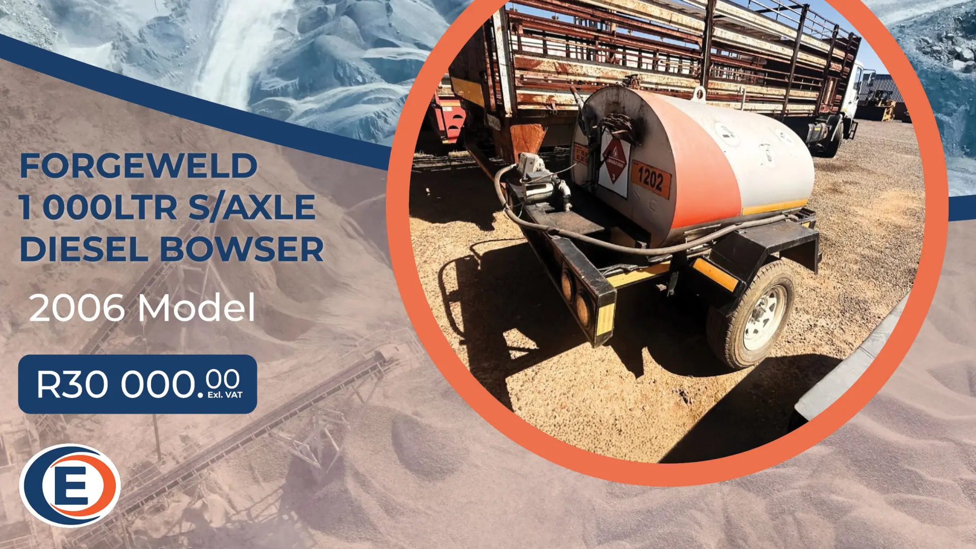2006 Forgeweld 1000 Ltr S/Axle Diesel Bowser Trailer | EarthComp