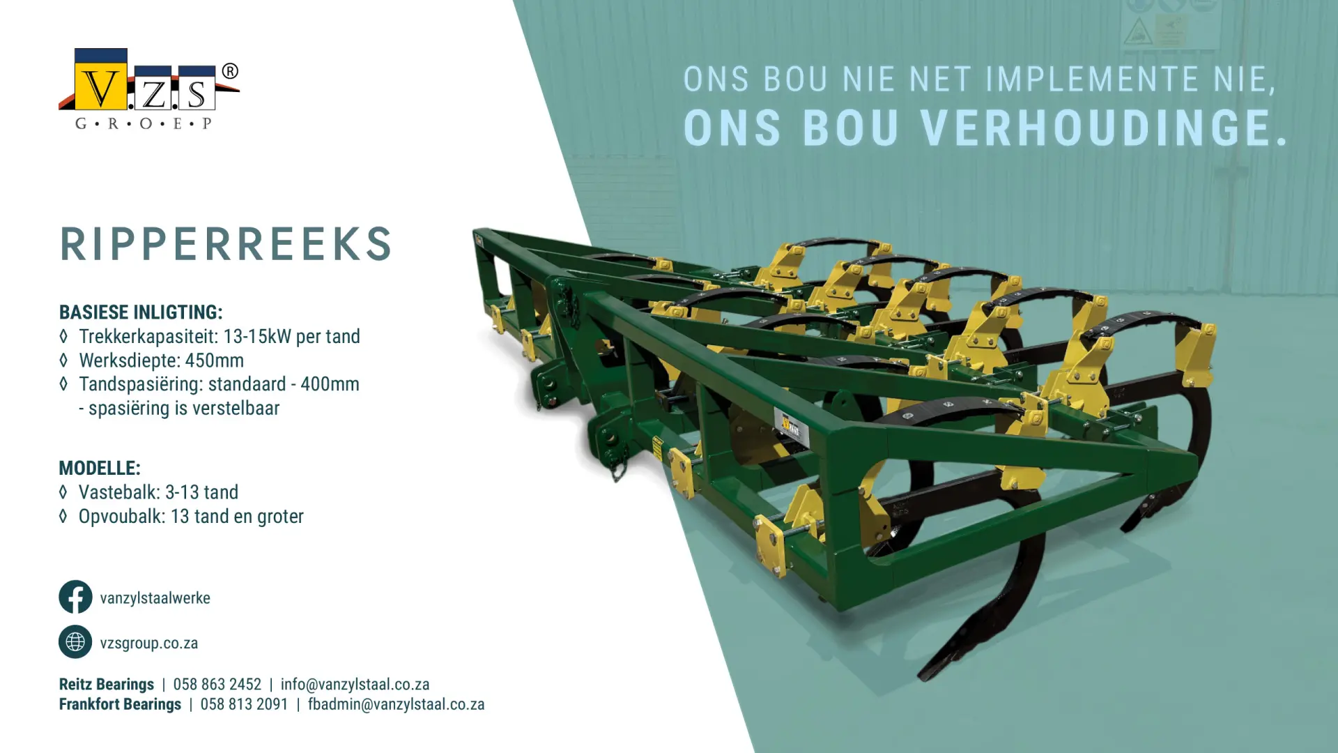 Ripperreeks | Van Zyl Staalwerke