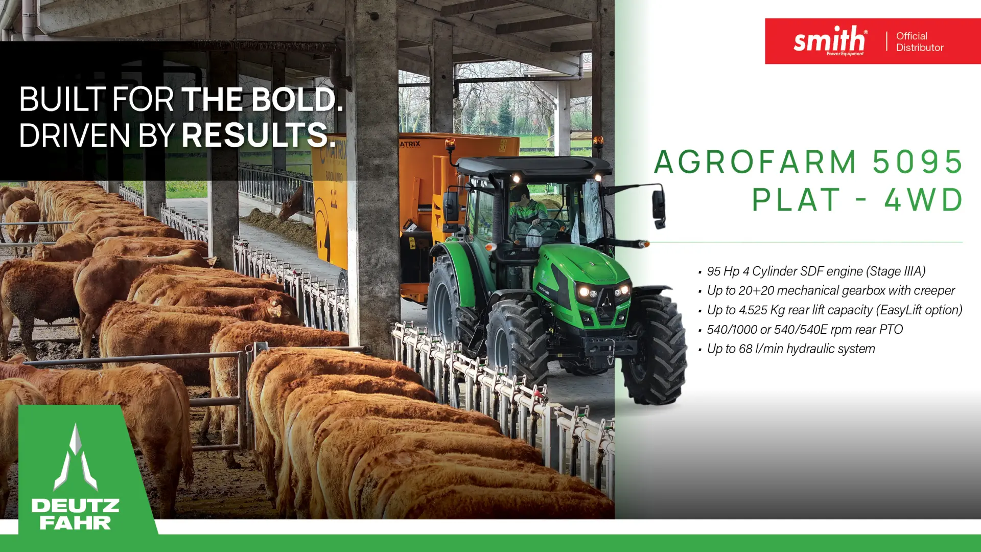 Deutz-Fahr Agrofarm 5095 4WD Tractor | Built for the bold | Smith Power Equipment