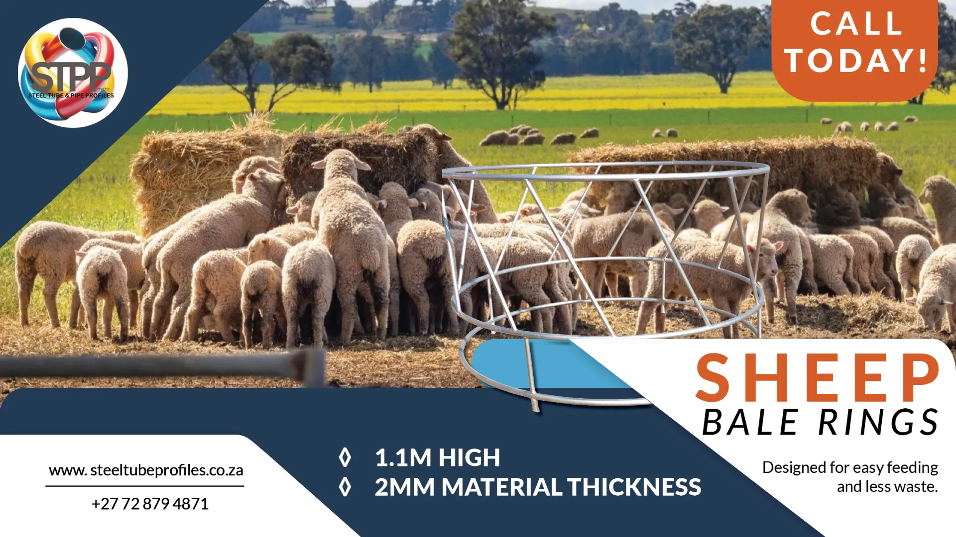 Sheep Bale Rings designed for easy feeding and less waste | Steel Tube &amp; Pipe Profiles