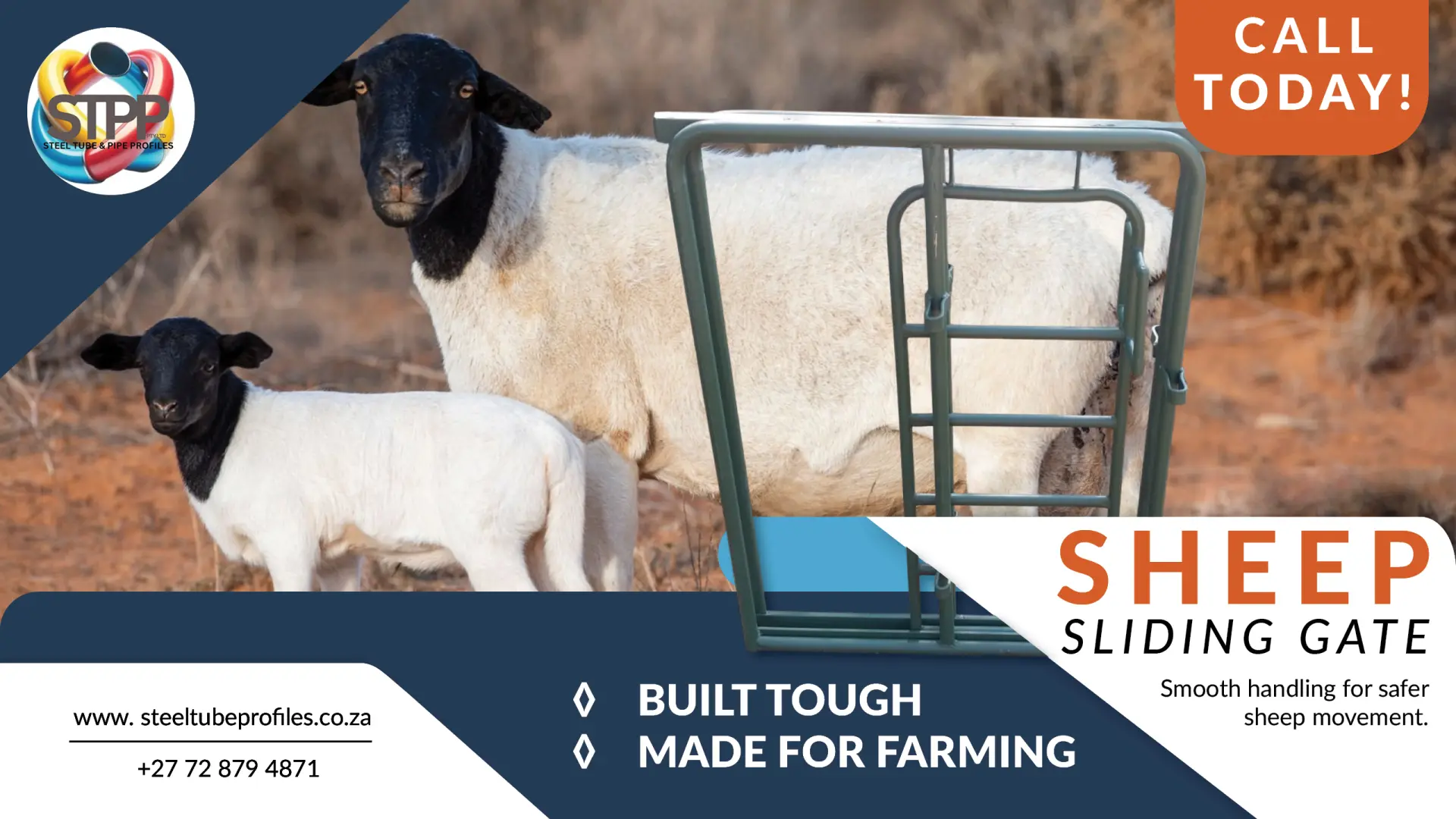 Sheep Sliding Gate | Smooth handling for safer sheep movement | Steel Tube &amp; Pipe Profiles
