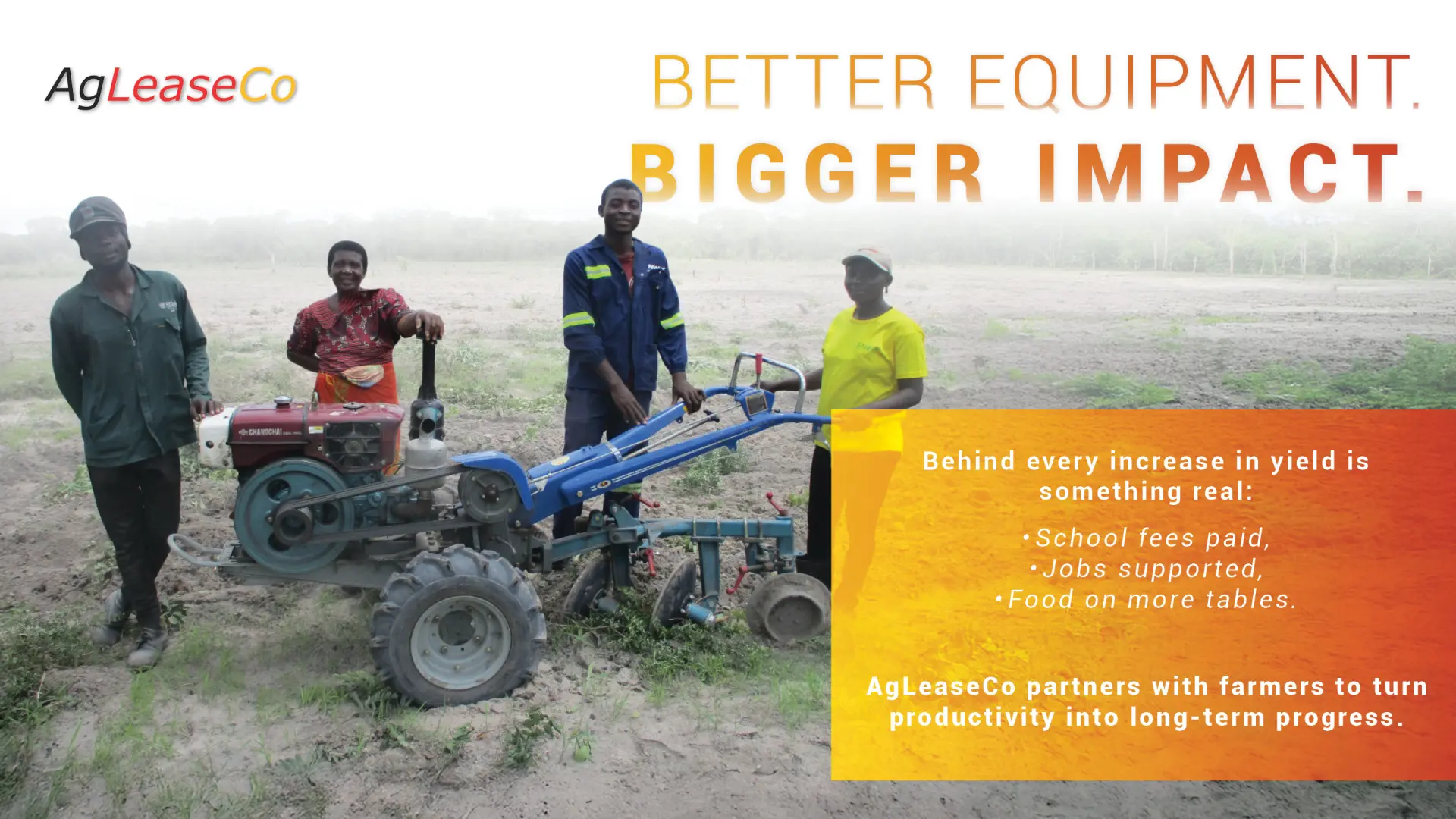 Better equipment. Bigger impact: AgLeaseCo