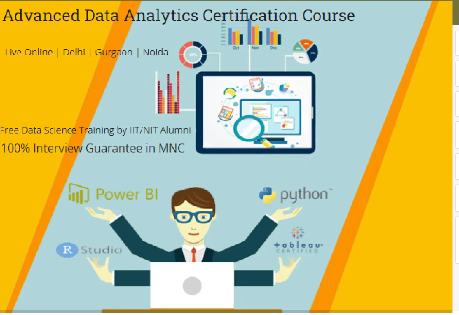 Data Analytics Training Course in Delhi, 110025. Best Online Data Analyst Training in Chandigarh