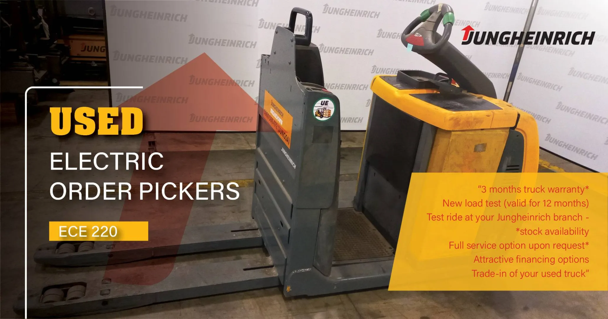 Used electric order pickers  | ECE 220 | Jungheinrich