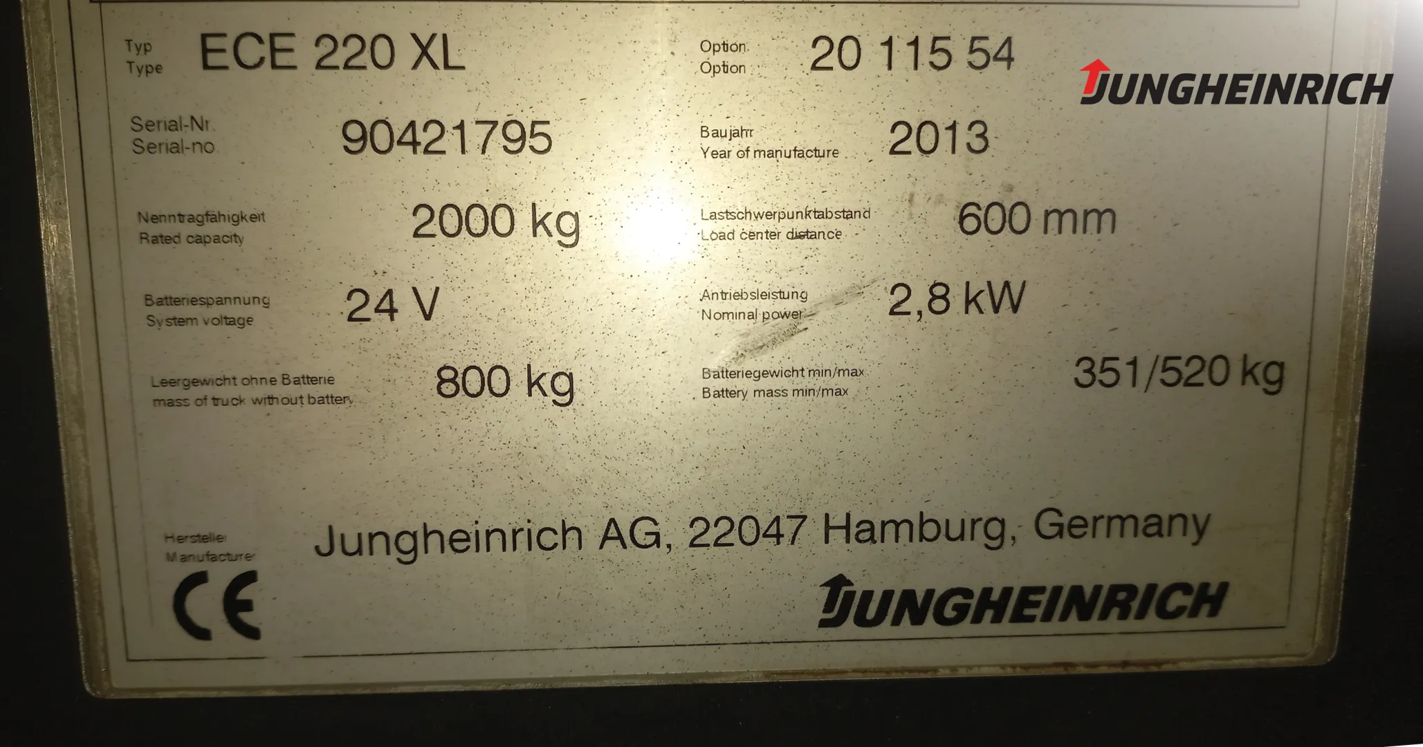 Used electric order pickers  | ECE 220 | Jungheinrich