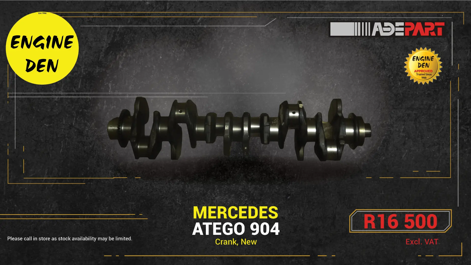 Mercedes ATEGO 904 new crank | Engine Den