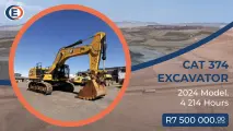 2024 CAT 374 Excavator | 4 214 Hours | EarthComp