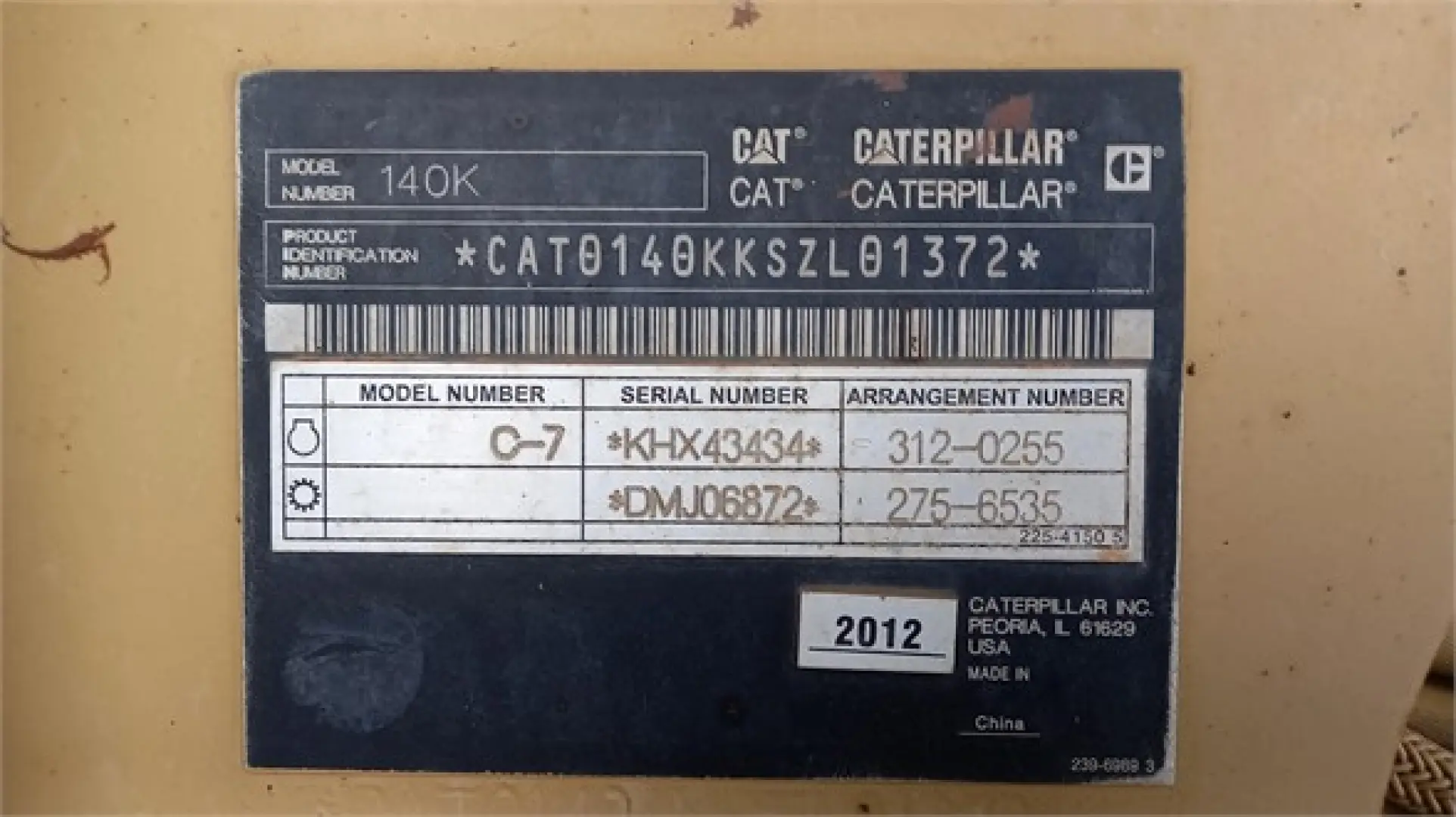 2012 CAT 140K Grader | 13 931 Hours | EarthComp