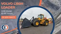 2018 Volvo L150H Loader | 16 651 Hours | EarthComp