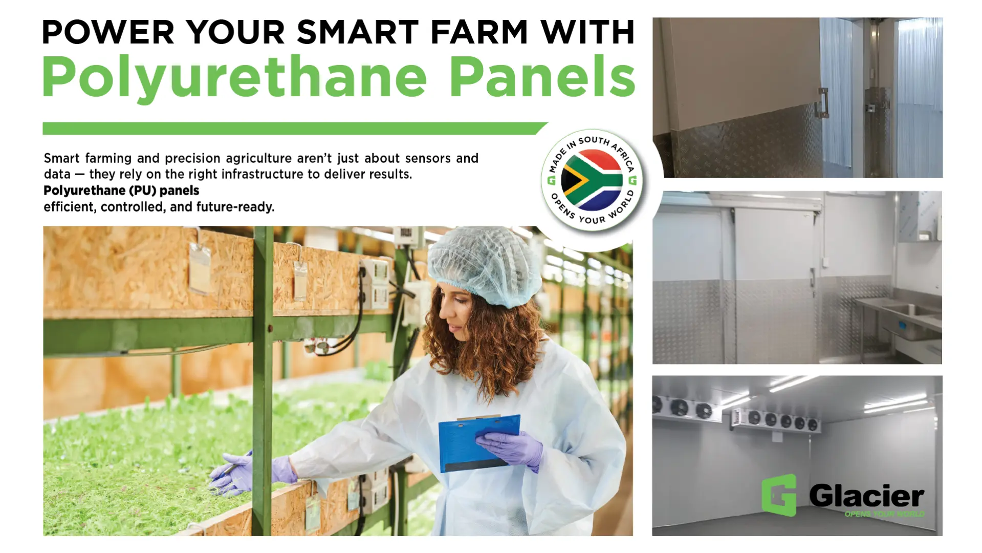 Glacier: High-efficiency polyurethane panels for smart agriculture