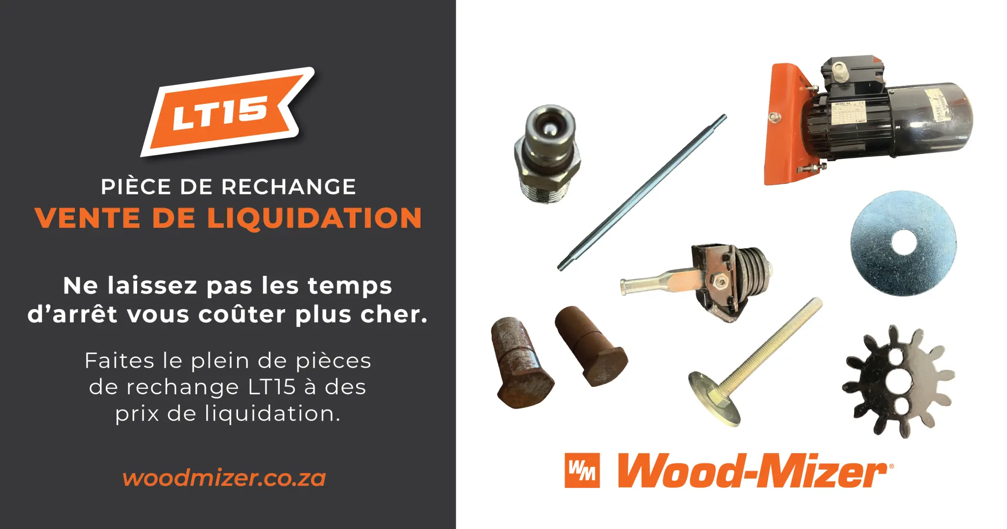 Faites le plein de pièces de rechange LT15 à des prix de liquidation | Wood-Mizer