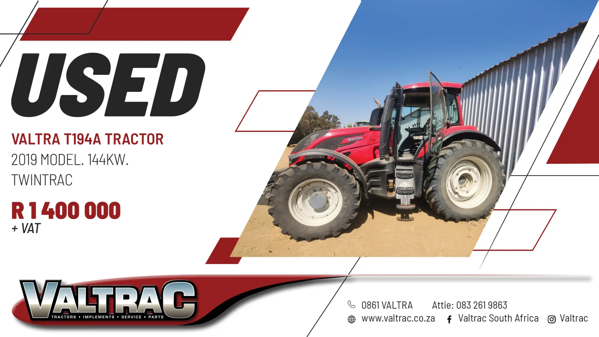 Used Valtra T194A tractor | Valtrac