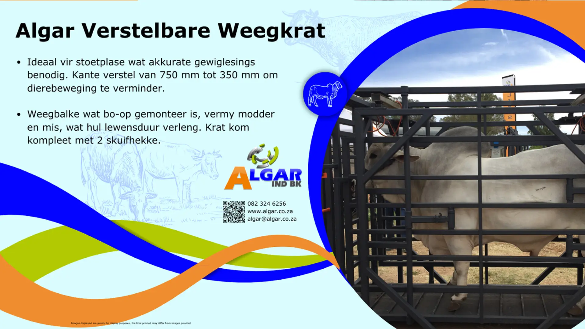 Algar adjustable weigh crate / Algar verstelbare weegkrat