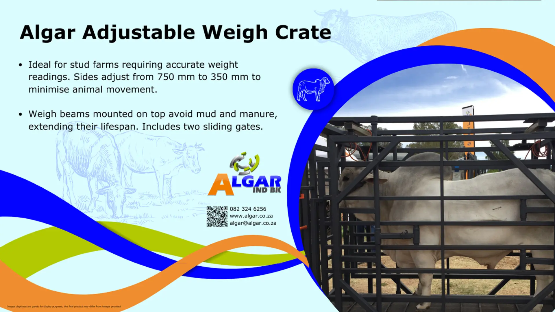 Algar adjustable weigh crate / Algar verstelbare weegkrat