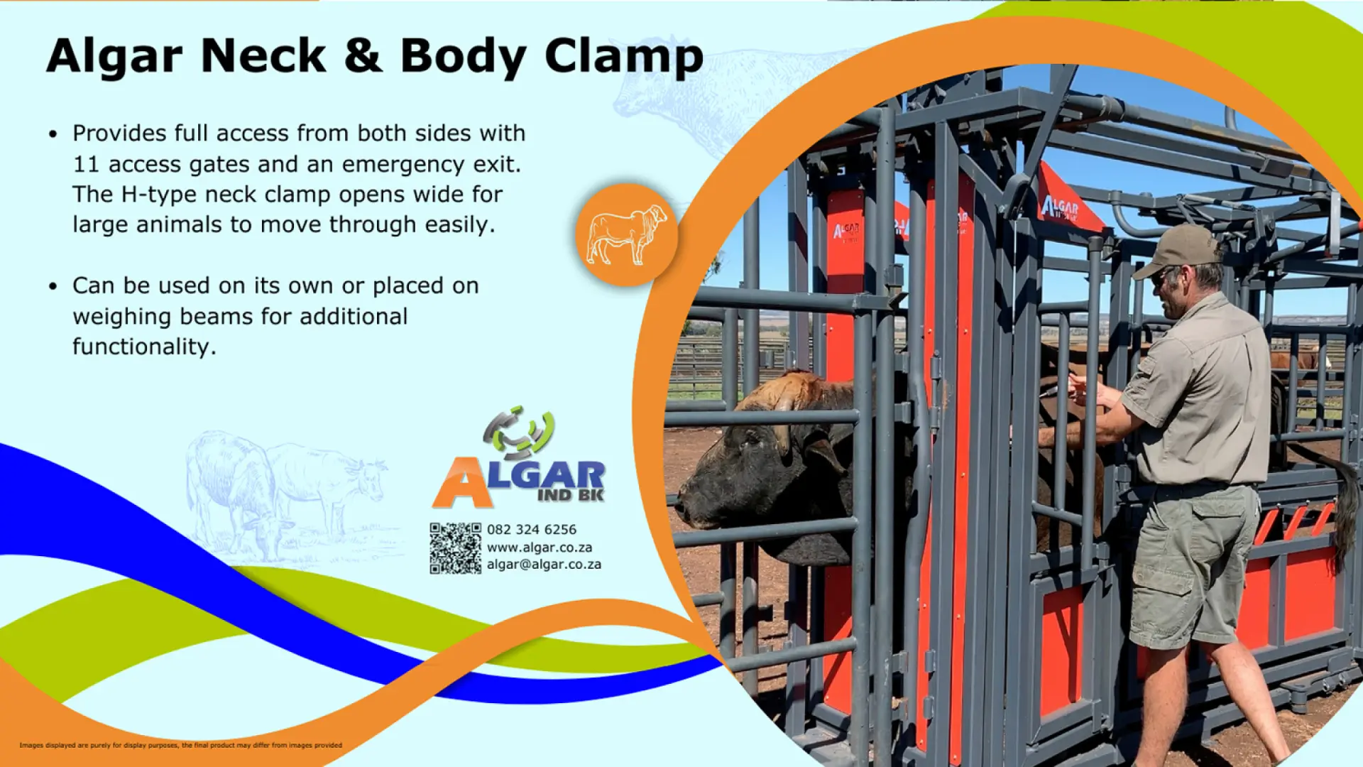 Algar neck and body clamp / Algar nek- en lyfklamp