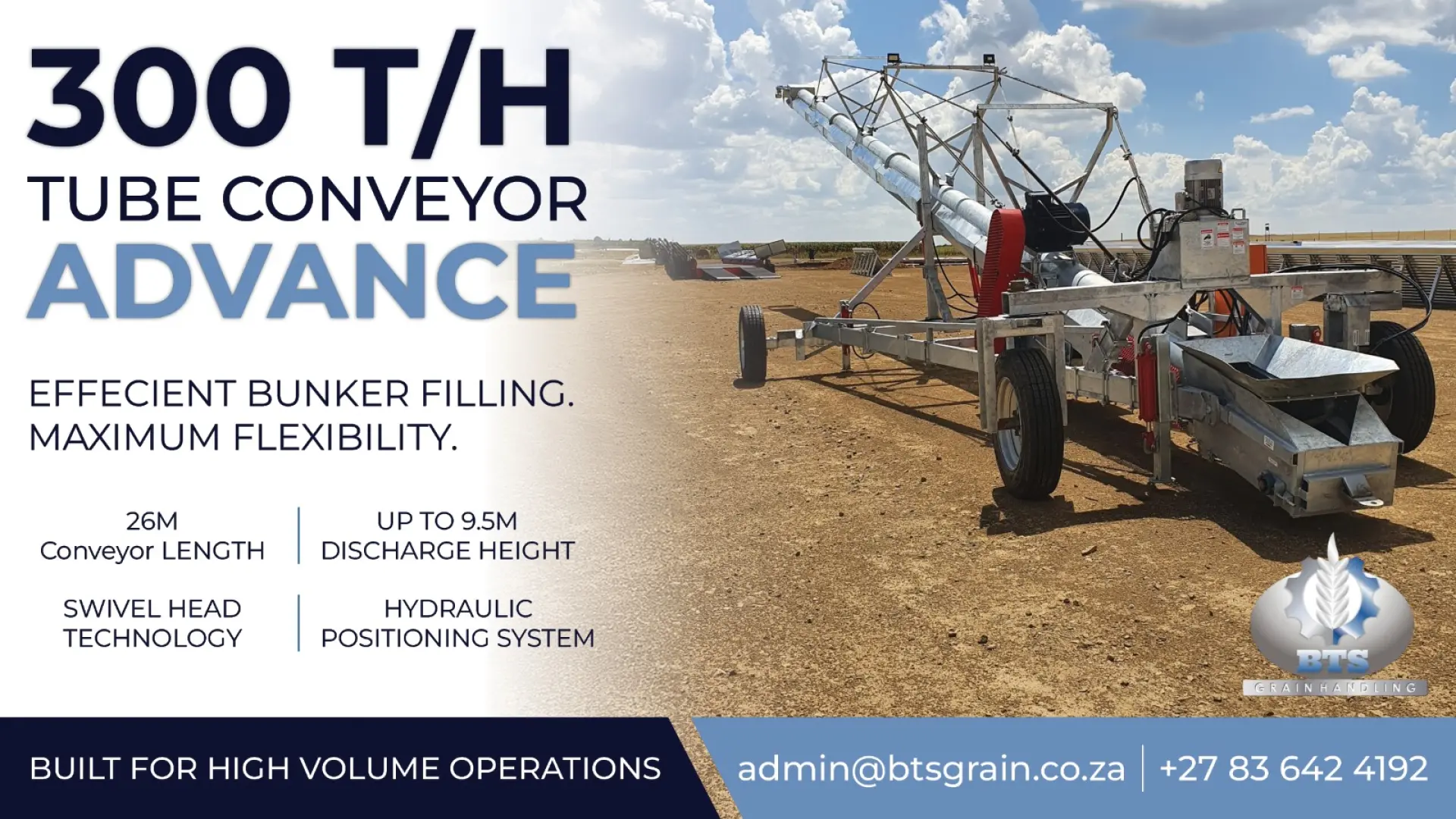 300 T/H Tube conveyor Advance | Efficient bunker filling &amp; maximum flexibility | BTS Grain Handling