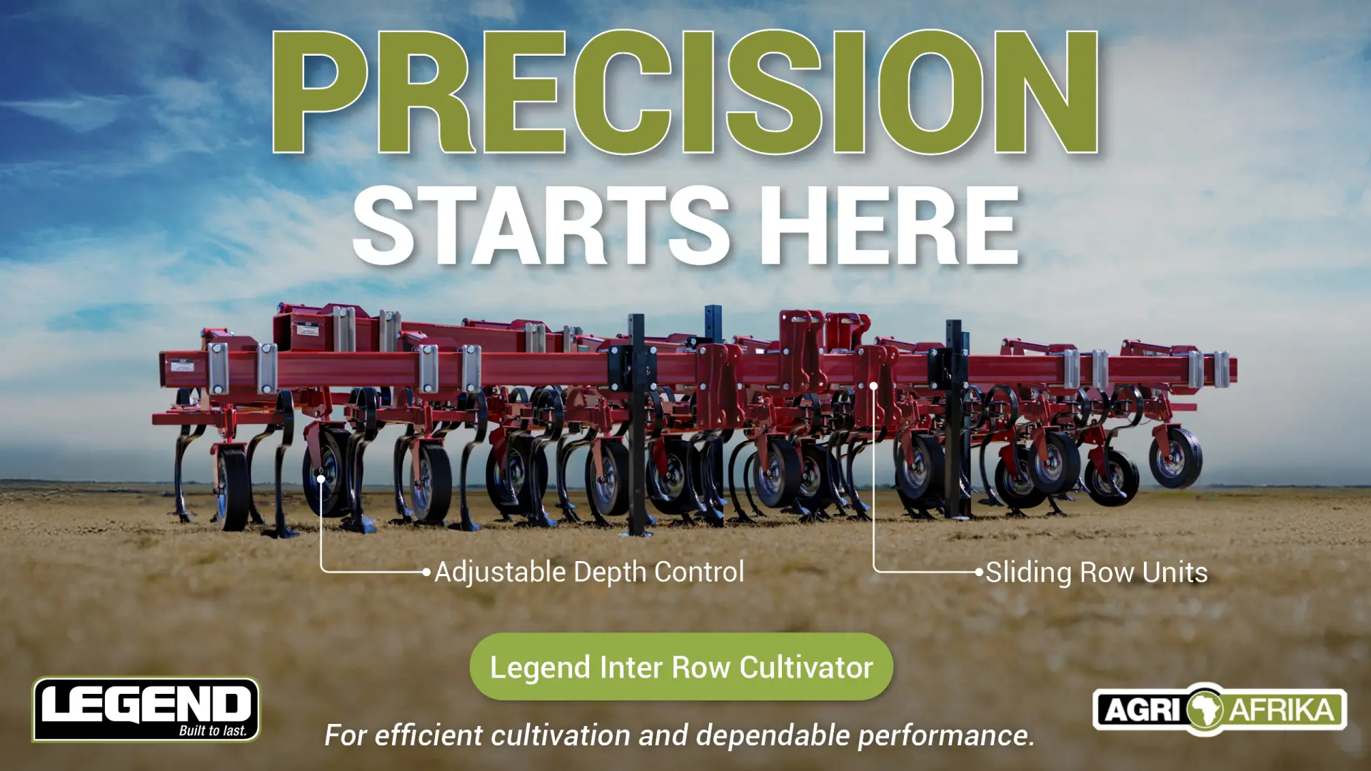 Legend Inter Row Cultivator | For efficient cultivations and dependable performance | Agri Afrika