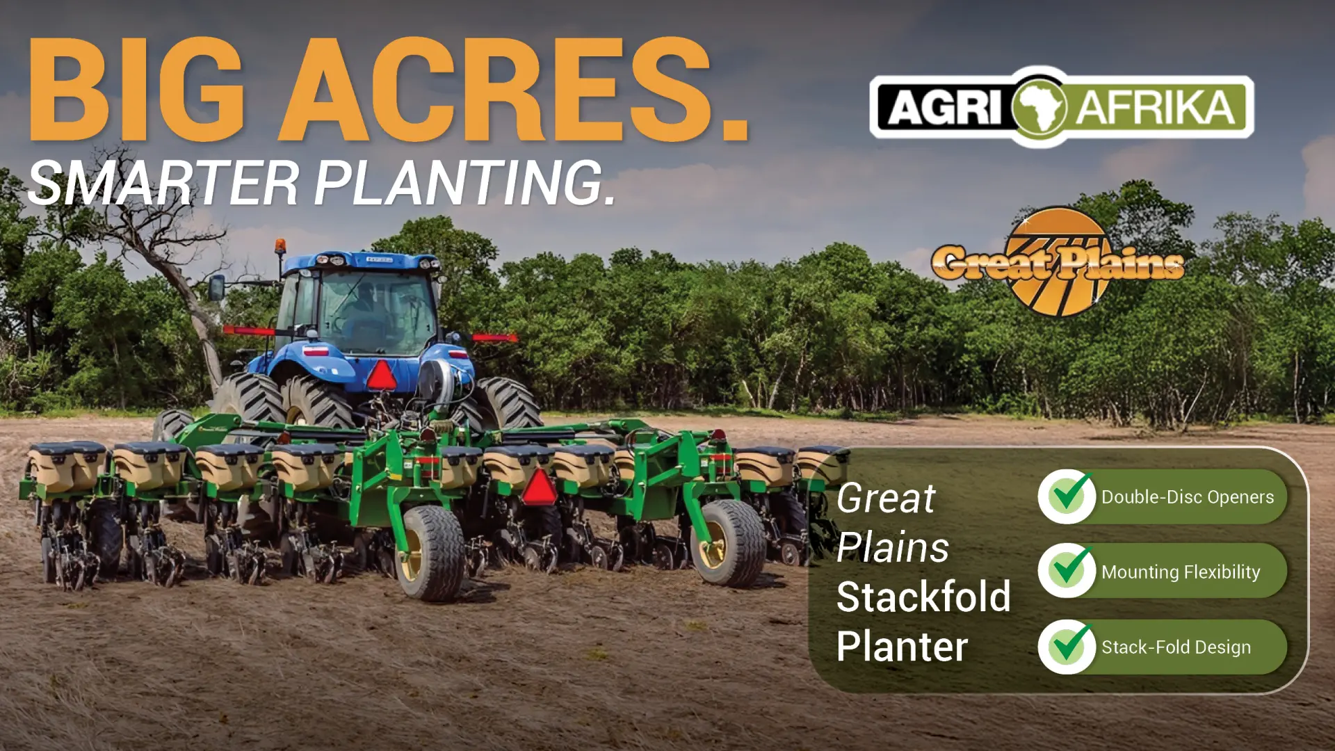 Great Plains Stackfold Planter | Big Acres - Smarter Planting | Agri Afrika